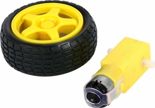 Robot Tekerleği ve DC Motor Seti ,Motor ve Tekerlek Seti