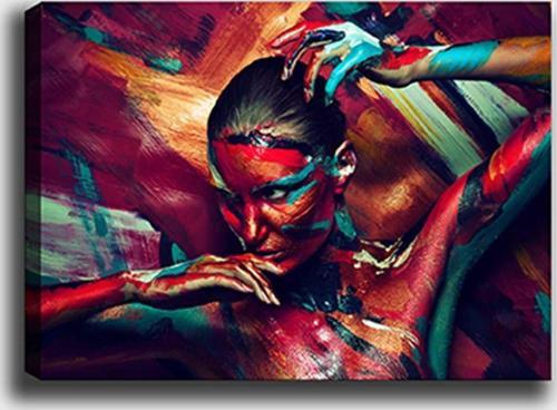 50x70 cm Renkli Bayan Kanvas Tablo