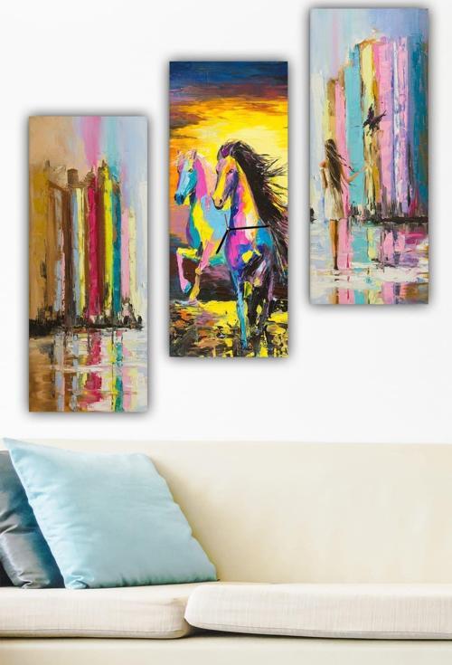 3 Parçalı Mdf Tablo