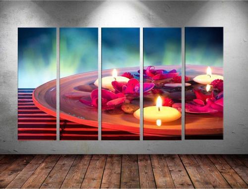 Dev Boyut 5 Parçalı Kanvas Tablo 150x90 cm