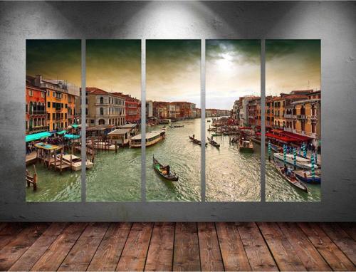 Dev Boyut 5 Parçalı Kanvas Tablo 150x90 cm