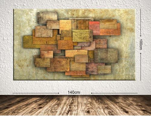 Dev Boyut Soyut Kanvas Tablo 100x140 cm