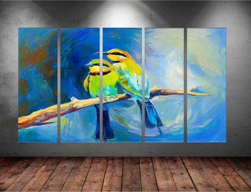 Dev Boyut 5 Parçalı Kanvas Tablo 150x90 cm