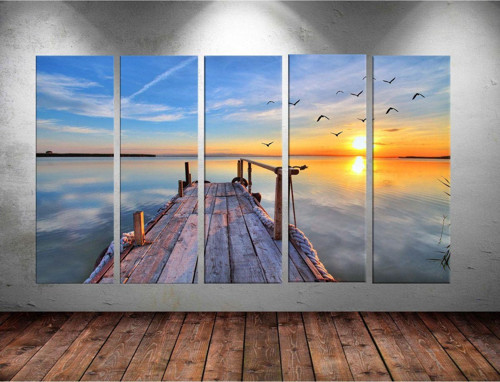 Dev Boyut 5 Parçalı Kanvas Tablo 150x90 cm