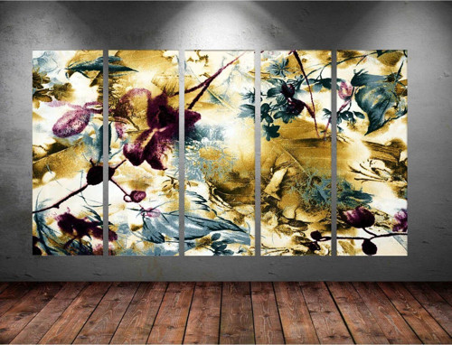Dev Boyut 5 Parçalı Kanvas Tablo 150x90 cm