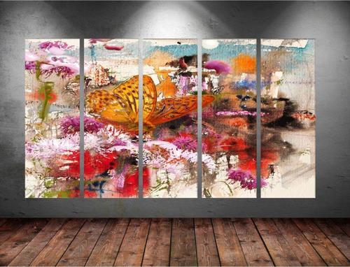 Dev Boyut 5 Parçalı Kanvas Tablo 150x90 cm