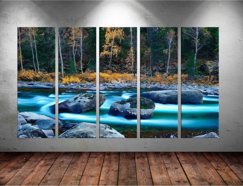 Dev Boyut 5 Parçalı Kanvas Tablo 150x90 cm