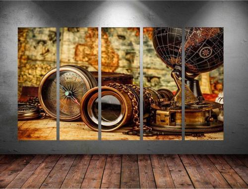 Dev Boyut 5 Parçalı Kanvas Tablo 150x90 cm
