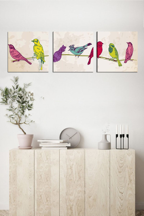 3 Parçalı Mdf Tablo