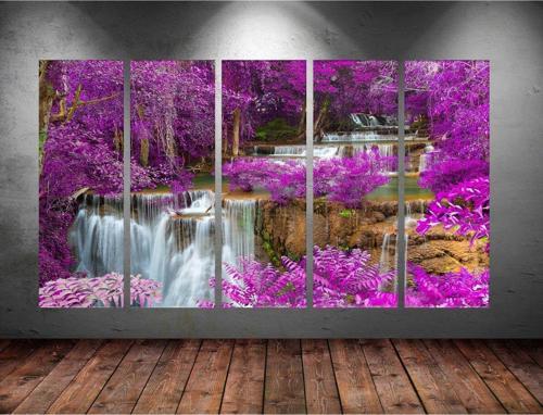Dev Boyut 5 Parçalı Kanvas Tablo 150x90 cm