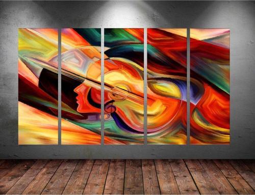 Dev Boyut 5 Parçalı Kanvas Tablo 150x90 cm
