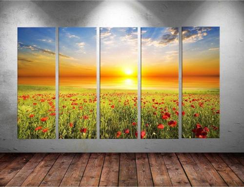 Dev Boyut 5 Parçalı Kanvas Tablo 150x90 cm
