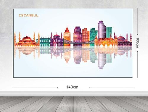 Dev Boyut Dekoratif Kanvas Tablo 100x140 cm