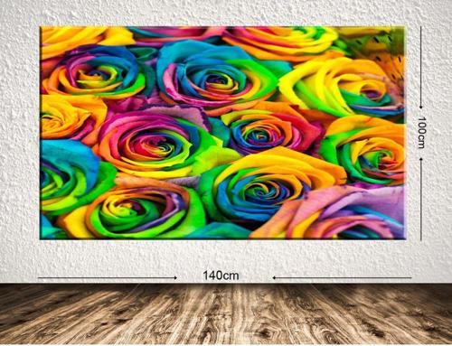 Dev Boyut Çiçek Kanvas Tablo 100x140 cm