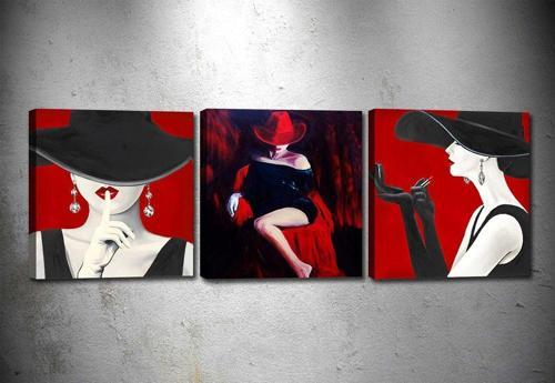 3 Parçalı Kanvas Tablo