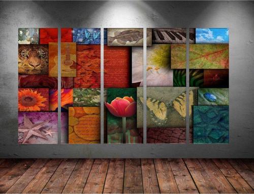 Dev Boyut 5 Parçalı Kanvas Tablo 150x90 cm