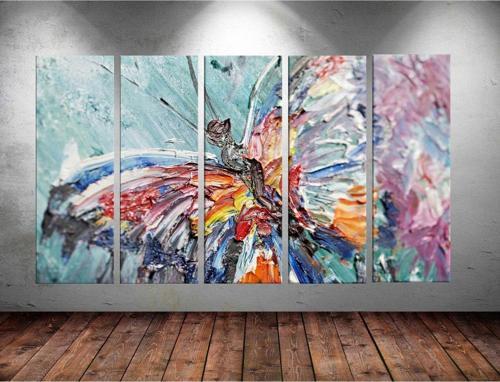 Dev Boyut 5 Parçalı Kanvas Tablo 150x90 cm