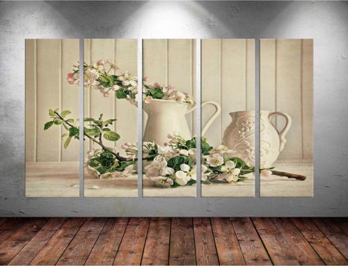 Dev Boyut 5 Parçalı Kanvas Tablo 150x90 cm