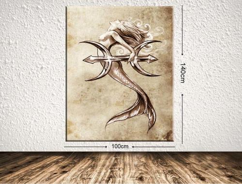 Dev Boyut Dekoratif Kanvas Tablo 100x140 cm