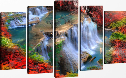 5 Parçalı Kanvas Tablo 60x100 cm