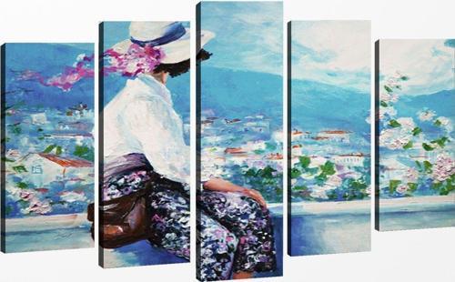 5 Parçalı Kanvas Tablo 60x100 cm