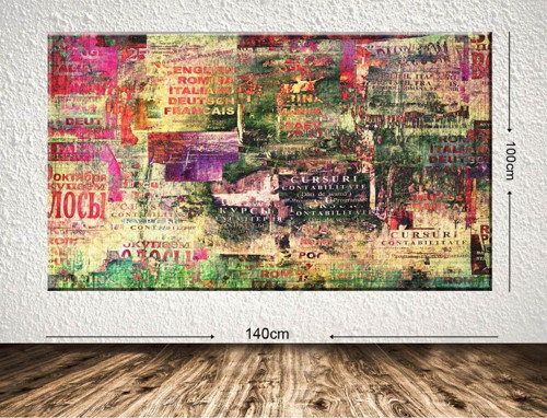 Dev Boyut Soyut Kanvas Tablo 100x140 cm