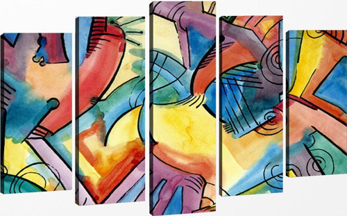 5 Parçalı Kanvas Tablo 60x100 cm
