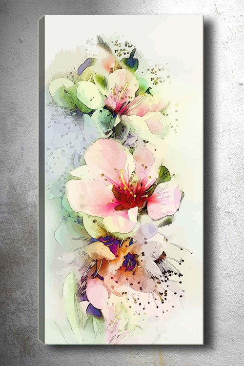 30x90 cm Çiçek Kanvas Tablo