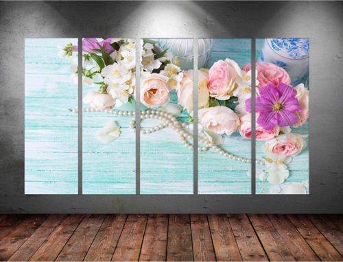 Dev Boyut 5 Parçalı Kanvas Tablo 150x90 cm