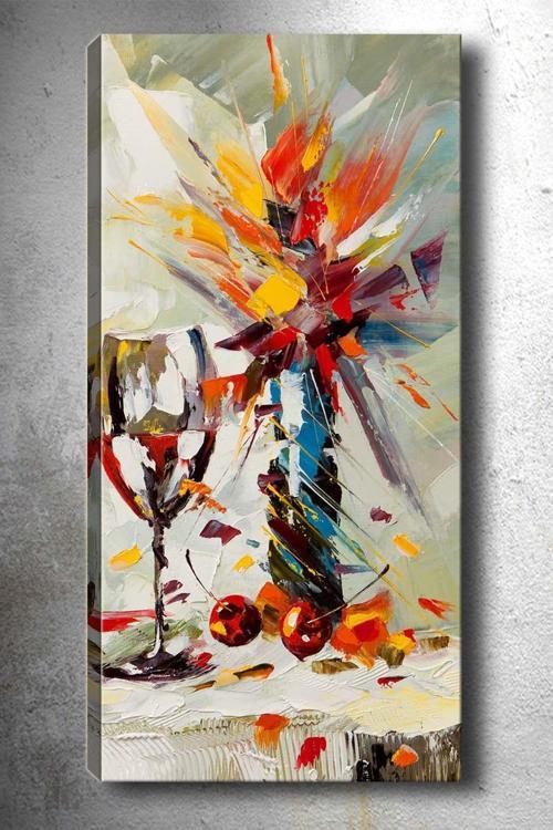30x90 cm Çiçek Kanvas Tablo