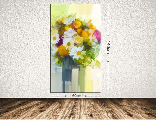 Dev Boyut Çiçek Kanvas Tablo 60x140 cm