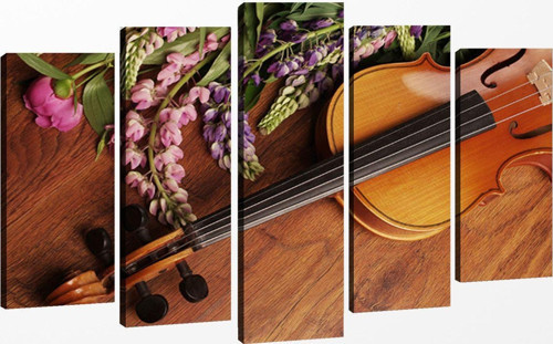 5 Parçalı Kanvas Tablo 60x100 cm