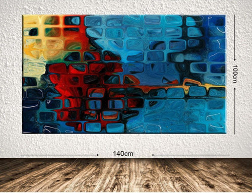 Dev Boyut Soyut Kanvas Tablo 100x140 cm