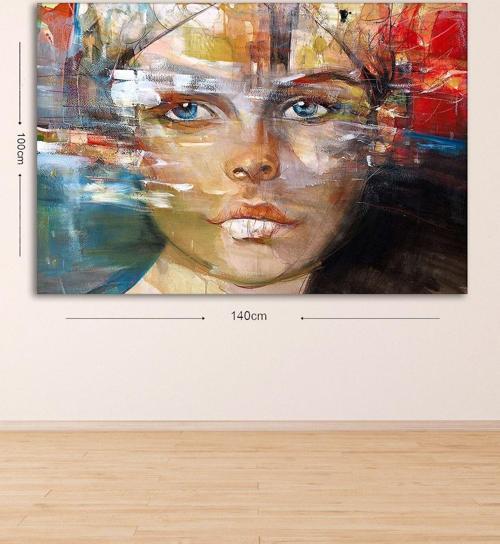 Dev Boyut Dekoratif Kanvas Tablo 100x140 cm