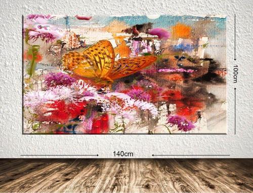 Dev Boyut Çiçek Kanvas Tablo 100x140 cm