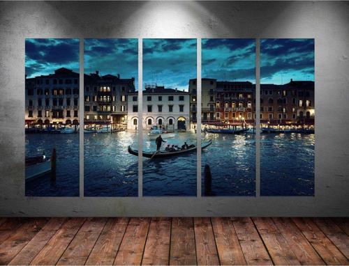 Dev Boyut 5 Parçalı Kanvas Tablo 150x90 cm