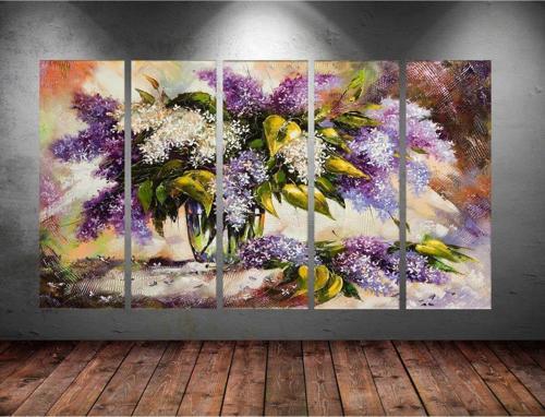 Dev Boyut 5 Parçalı Kanvas Tablo 150x90 cm