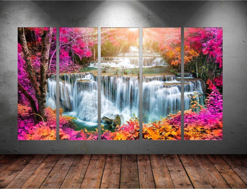 Dev Boyut 5 Parçalı Kanvas Tablo 150x90 cm