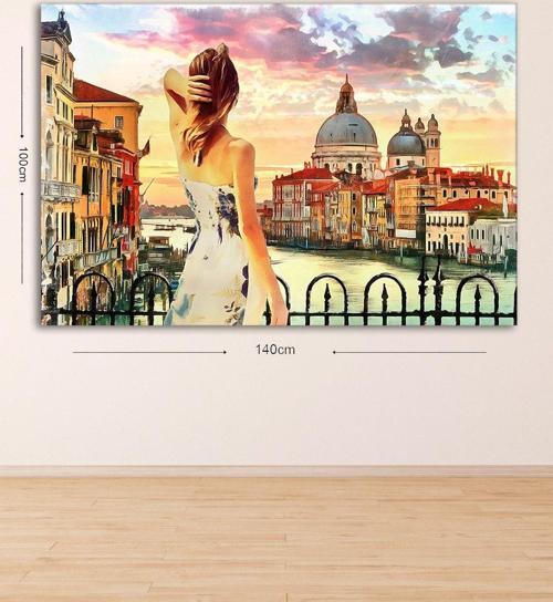 Dev Boyut Dekoratif Kanvas Tablo 100x140 cm
