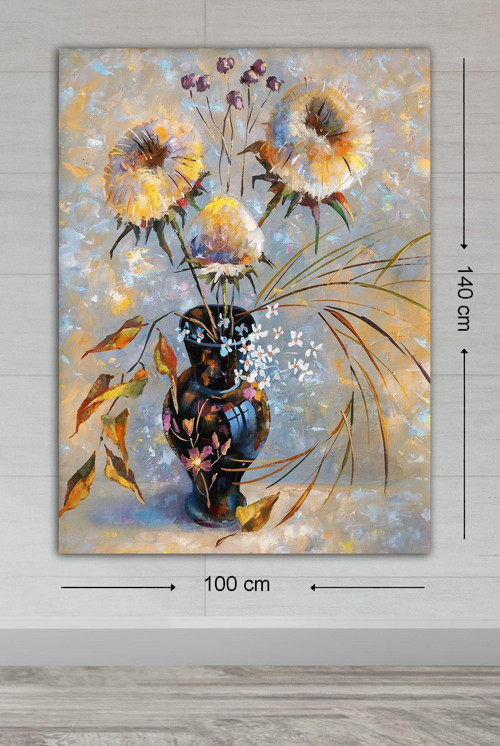 Dev Boyut Dekoratif Kanvas Tablo 100x140 cm