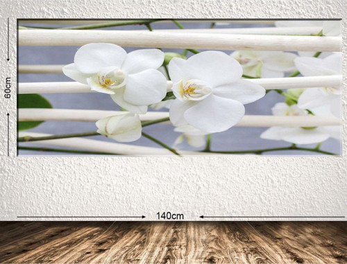 Dev Boyut Çiçek Kanvas Tablo 60x140 cm