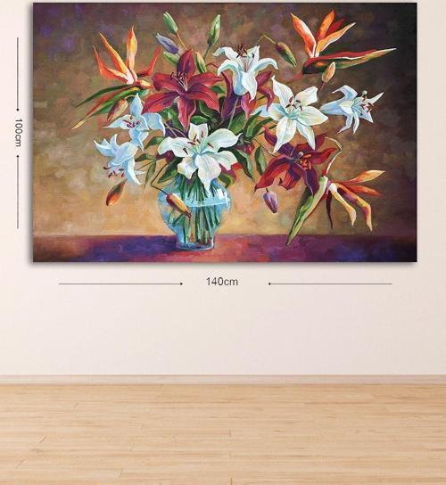 Dev Boyut Dekoratif Kanvas Tablo 100x140 cm
