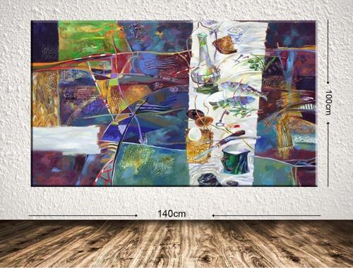 Dev Boyut Dekoratif Kanvas Tablo 100x140 cm