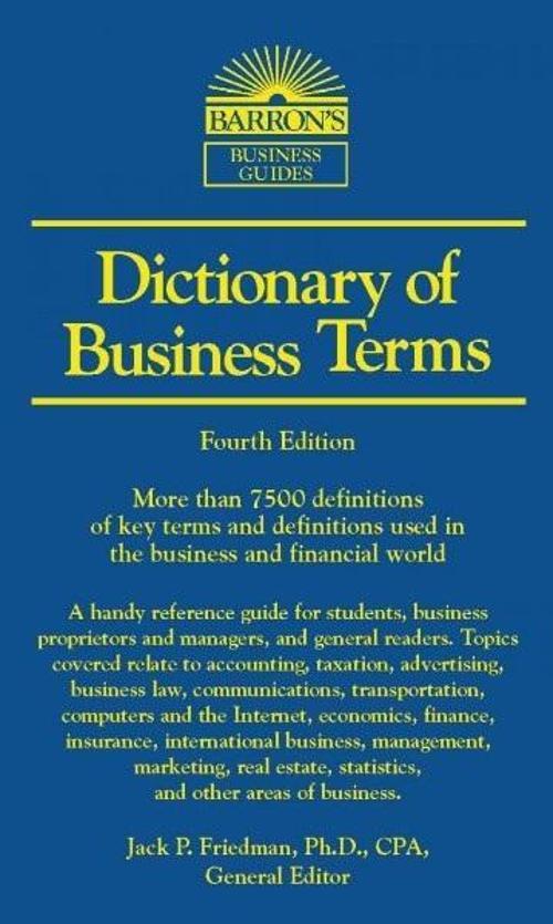 Barron'S Dıctıonary Of Busıness Terms - Barrons