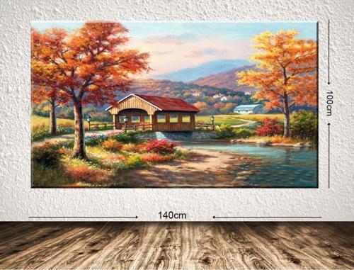 Dev Boyut Manzara Kanvas Tablo 100x140 cm