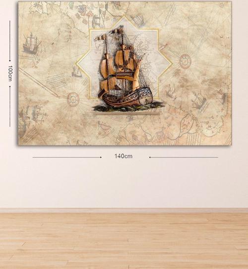 Dev Boyut Dekoratif Kanvas Tablo 100x140 cm