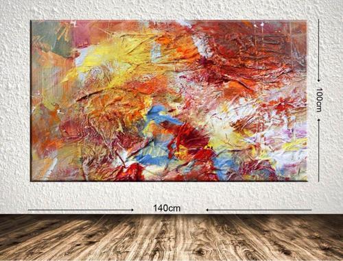 Dev Boyut Soyut Kanvas Tablo 100x140 cm