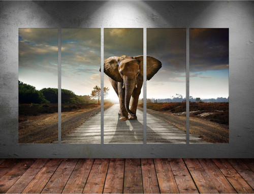 Dev Boyut 5 Parçalı Kanvas Tablo 150x90 cm