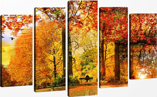 5 Parçalı Kanvas Tablo 60x100 cm