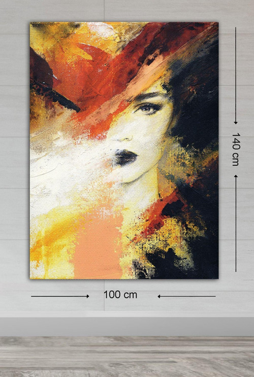 Dev Boyut Dekoratif Kanvas Tablo 100x140 cm